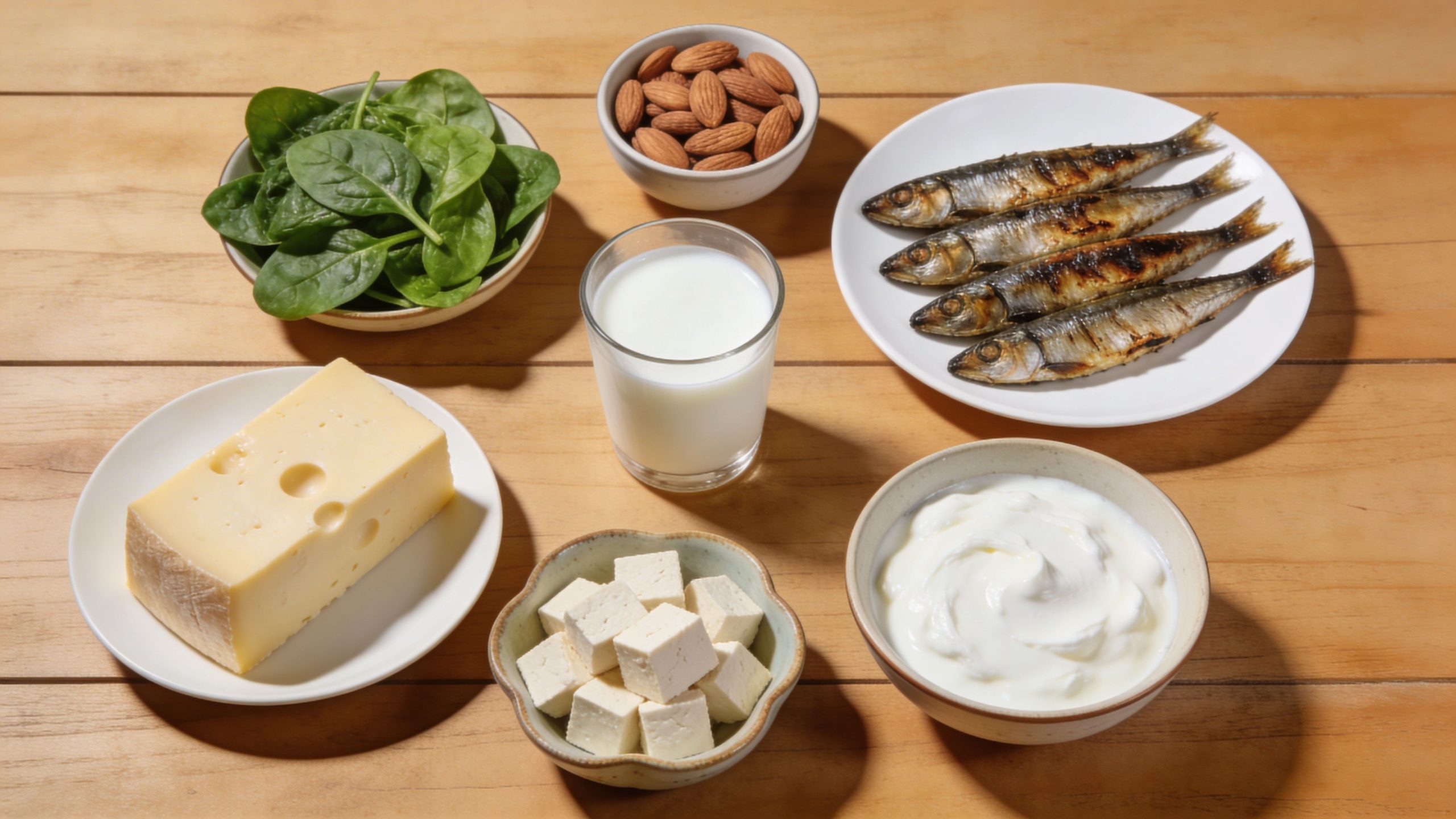 Los 7 alimentos con más calcio en 2026